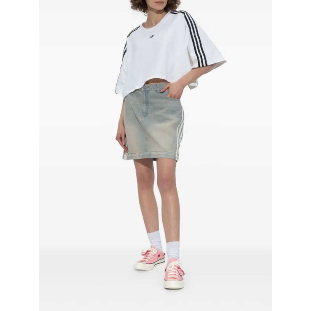 adidas Adilenium Season 3 skirt Sz 10 light wash - Picture 3 of 11